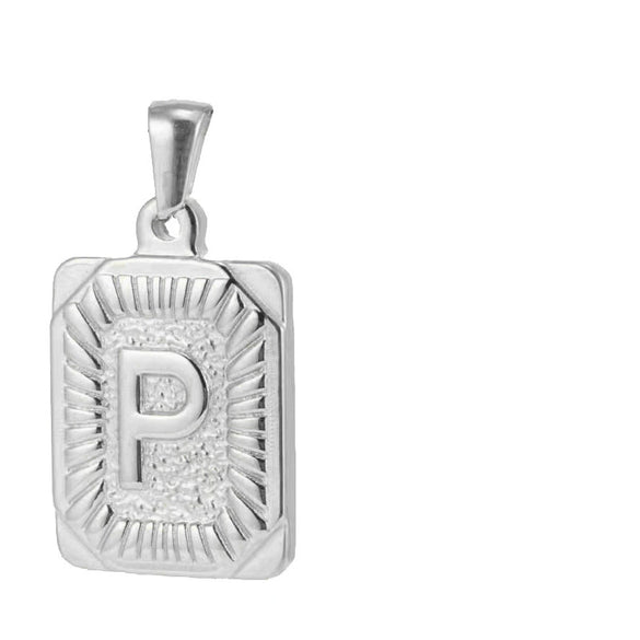 Pendant Necklace Stainless Steel 18K Electroplated Letter Design