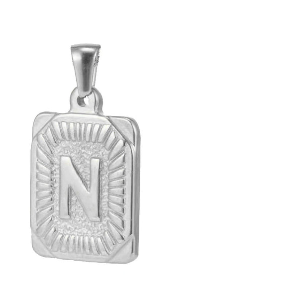 Pendant Necklace Stainless Steel 18K Electroplated Letter Design