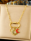 Pendant Necklace Stainless Steel Marine Biological Animal Style Electroplating Bone Chain For Women