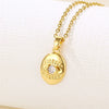 Pendant Necklace Stainless Steel Oval Devil's Eye Electroplating Mixed Gem Inlay Geometric Style For Women