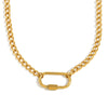 Pendant Necklace Stainless Steel Plated 18K Gold Geometric Rectangular Simple Style