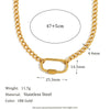 Pendant Necklace Stainless Steel Plated 18K Gold Geometric Rectangular Simple Style