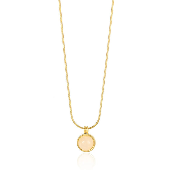 Pendant Necklace Stainless Steel Snake Bone Chain With Letters Numbers Text Pattern Electroplated