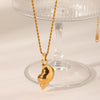 Pendant Necklace Stainless Steel Titanium Steel Conch Marine Scenery Animal Zodiac Geometric Electroplating Twist Chain