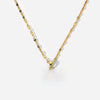 Pendant Necklace Stainless Steel Titanium Steel Geometric Electroplating Purple Square Zircon White Micro Set Zircon Chain