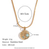 Pendant Necklace Stainless Steel Titanium Steel Geometric Electroplating Star Compasses Point Retro