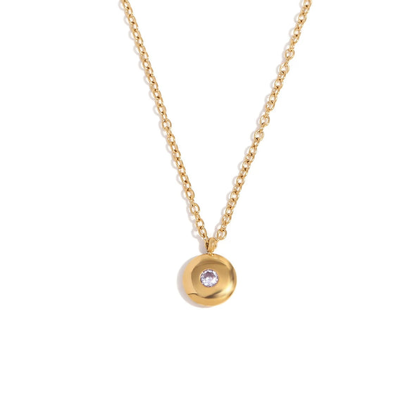 Pendant Necklace Stainless Steel Titanium Steel Geometric 18K Gold Plated For Women