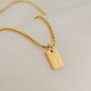 Pendant Necklace Stainless Steel Titanium Steel Geometric Letters Numbers Text Electroplated Minimalist Style