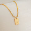 Pendant Necklace Stainless Steel Titanium Steel Geometric Letters Numbers Text Electroplated Minimalist Style