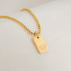 Pendant Necklace Stainless Steel Titanium Steel Geometric Letters Numbers Text Electroplated Minimalist Style