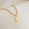 Pendant Necklace Stainless Steel Titanium Steel Geometric Letters Numbers Text Electroplated Minimalist Style