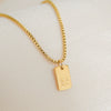 Pendant Necklace Stainless Steel Titanium Steel Geometric Letters Numbers Text Electroplated Minimalist Style