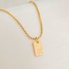 Pendant Necklace Stainless Steel Titanium Steel Geometric Letters Numbers Text Electroplated Minimalist Style