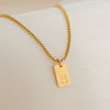 Pendant Necklace Stainless Steel Titanium Steel Geometric Letters Numbers Text Electroplated Minimalist Style