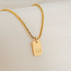 Pendant Necklace Stainless Steel Titanium Steel Geometric Letters Numbers Text Electroplated Minimalist Style