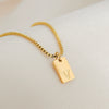 Pendant Necklace Stainless Steel Titanium Steel Geometric Letters Numbers Text Electroplated