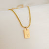 Pendant Necklace Stainless Steel Titanium Steel Geometric Letters Numbers Text Electroplated