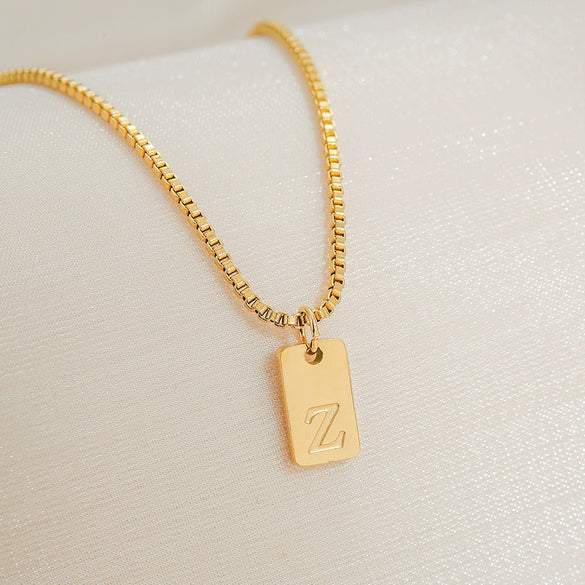 Pendant Necklace Stainless Steel Titanium Steel Geometric Letters Numbers Text Electroplated