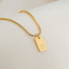 Pendant Necklace Stainless Steel Titanium Steel Geometric Letters Numbers Text Electroplated