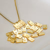 Pendant Necklace Stainless Steel Titanium Steel Geometric Letters Numbers Text Electroplated