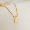 Pendant Necklace Stainless Steel Titanium Steel Geometric Letters Numbers Text Electroplated