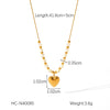 Pendant Necklace Stainless Steel Titanium Steel Heart Geometric Electroplating For Women