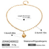 Pendant Necklace Stainless Steel Titanium Steel Heart Shape Electroplated Women's Light Luxury Niche Simple