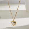 Pendant Necklace Stainless Steel Titanium Steel Heart Shape Electroplating