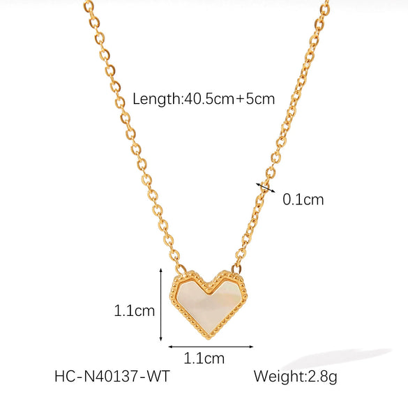 Pendant Necklace Stainless Steel Titanium Steel Love Geometric Heart Electroplated