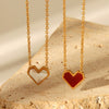 Pendant Necklace Stainless Steel Titanium Steel Love Geometric Heart Electroplated