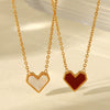 Pendant Necklace Stainless Steel Titanium Steel Love Geometric Heart Electroplated