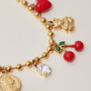 Pendant Necklace Stainless Steel Titanium Steel Rhinestone Geometric Fruit Heart Oildropped Electroplated Design