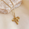 Pendant Necklace Stainless Steel Titanium Steel Ushape Retro Electroplating Jewelry
