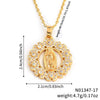Pendant Necklace Stainless Steel Virgin Copper Inlaid Zirconium Retro Fashion Heart Shape Letters Numbers Text Electroplating
