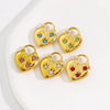 Pendant Necklace Stainless Steel Zircon Love Heart Shape Electroplating