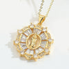 Pendant Necklace Starfish Animal Zodiac Copper Mixed Gemstone Setting Electroplating O Word Chain Design