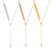 Pendant Necklace 316L Stainless Steel Electroplated Imitation Pearl Wheat Ear Geometric Light Luxury Women's