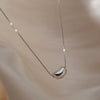Pendant Necklace Titanium Steel Electroplated Moon Love Letters Numbers Text Clavicle Chain