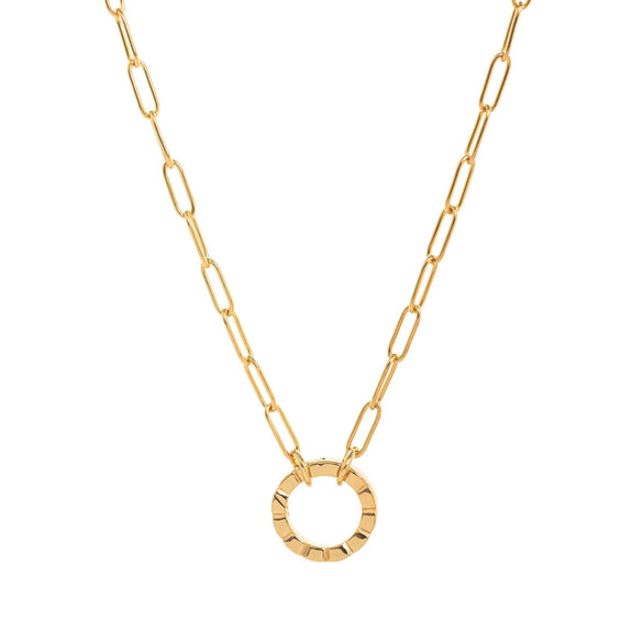 Pendant Necklace Titanium Steel Geometric Electroplated Retro Pearl