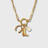Pendant Necklace Titanium Steel Geometric Electroplated Retro Pearl