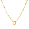 Pendant Necklace Titanium Steel Geometric Electroplated Retro Pearl