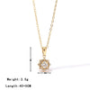 Pendant Necklace Titanium Steel Geometric Minimalist Electroplating For Women