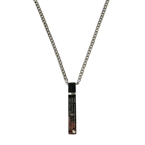 Pendant Necklace Titanium Steel Geometric Polished Unisex Hiphop Fashion Accessories