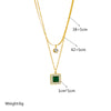Pendant Necklace Titanium Steel Geometric Square Electroplating