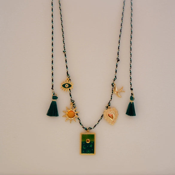 Pendant Necklace Titanium Steel Geometric Style Electroplating Heart Shape