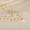 Pendant Necklace 316L Stainless Steel Gold Plated Geometric Simple Style Jewelry For Women