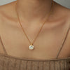 Pendant Necklace 316L Stainless Steel Gold Plated Geometric Simple Style Jewelry For Women
