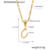 Pendant Necklace Titanium Steel Gold Plated Hip Hop Style With Micro Inlaid Zircon And Letter Pattern