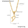 Pendant Necklace Titanium Steel Gold Plated Hip Hop Style With Micro Inlaid Zircon And Letter Pattern