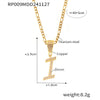 Pendant Necklace Titanium Steel Gold Plated Hip Hop Style With Micro Inlaid Zircon And Letter Pattern